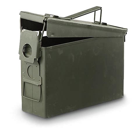 vintage metal military ammo box 30 cal|surplus 30 cal ammo can.